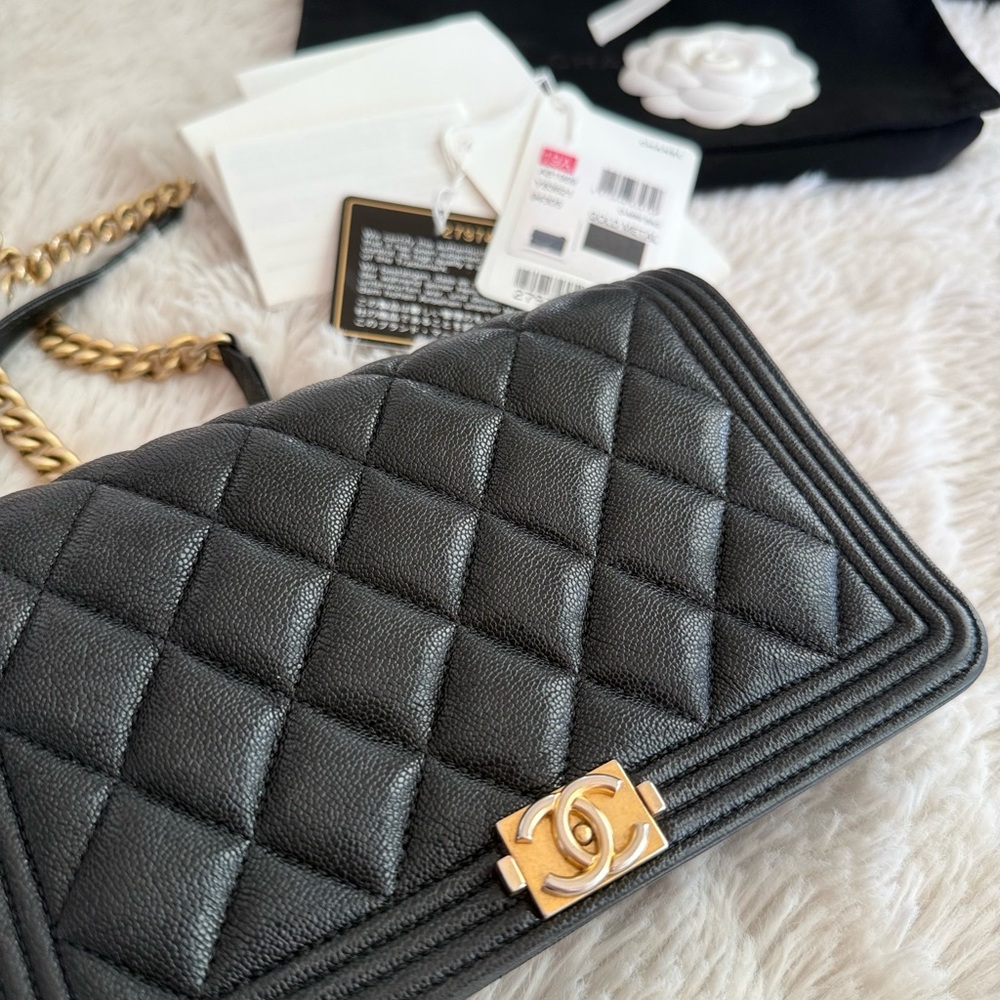 Chanel Boy Caviar Wallet on Chain